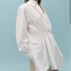 Victoria Beckham x Mango Striped Button-Down Shirt